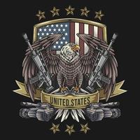 águila día de los veteranos de estados unidos y día de la independencia vector