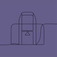 continuous line drawing on bag vector