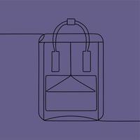 continuous line drawing on bag vector