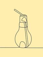 continuous line drawing on juice vector