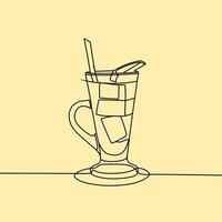 continuous line drawing on juice vector