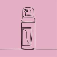 continuous line drawing on skincare vector