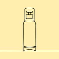 continuous line drawing on skincare vector