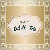 The background of the Eid greeting post. golden mosque illustration as greeting card. vector