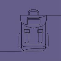 dibujo de línea continua en la bolsa vector