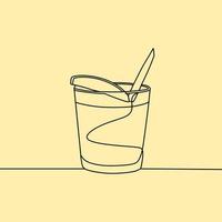 continuous line drawing on juice vector