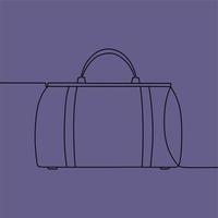 continuous line drawing on bag vector