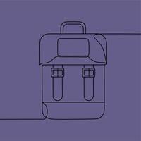 continuous line drawing on bag vector