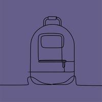 continuous line drawing on bag vector