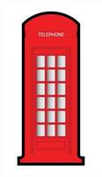 Red telephone box vector