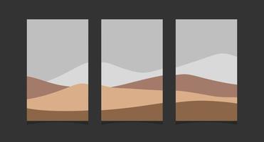 Abstract mountain painting, Abstract background, Premium Vector