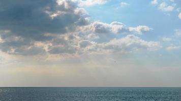 Airplane approaching over ocean video