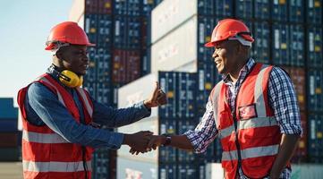 Industry worker control loading containers in the container terminal photo