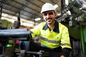 Professional men engineer worker skills quality, maintenance, training industry factory worker , warehouse Workshop for factory operators, mechanical engineering team production. photo