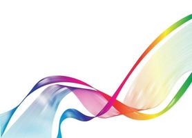 Abstract wave background design. Stylish line art background with colorful shiny waves. Curved wavy line on white background. photo