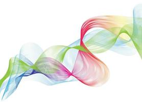 diseño de fondo de onda abstracta. fondo de arte de línea elegante con ondas brillantes de colores. línea ondulada curva sobre fondo blanco. foto