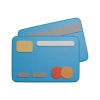 icono de tarjeta bancaria 3d render ilustración foto
