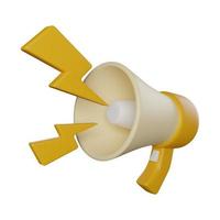 megaphone speaker on white 3d render icon illustration photo