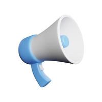 megaphone speaker on white 3d render icon illustration photo