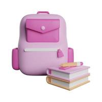 School equipment icon 3d render illustration photo