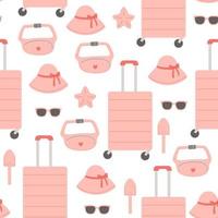 Summer seamless pattern vector illustration, flat design