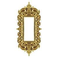 old decorative frame - handmade, engraved - isolated on white background photo