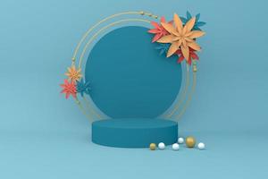 podium 3d stege for cosmetics product background  Free Photo