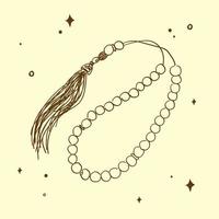 vector boho style with prayer beads to remember God