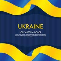 Card with Ukrainian flag concept background vector