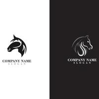 Head Horse logo design concept simple graphic template vector