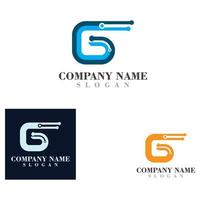 Technology Logo Template Design, Emblem, Design circuit Concept, Creative Symbol vector