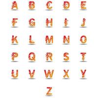 letra del alfabeto con diseño de logotipo de tecnología, vector de red de concepto creativo
