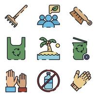 Eco Beach Cleaning vector