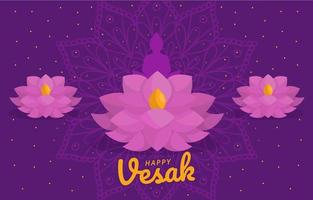 Background of Happy Vesak vector