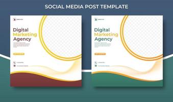 business marketing social media post template. vector