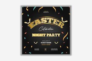 Easter Party celebration social media post banner template vector