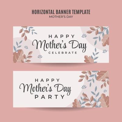 Happy Mother's Day Retro Web Banner for Social Media Horizontal Poster, banner, space area and background