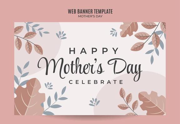 Happy Mother's Day Retro Web Banner for Social Media Poster, banner, space area and background