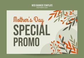 Happy Mother's Day Retro Web Banner for Social Media Poster, banner, space area and background vector