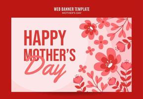 Happy Mother's Day Retro Web Banner for Social Media Poster, banner, space area and background vector