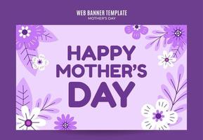 Happy Mother's Day Retro Web Banner for Social Media Poster, banner, space area and background vector