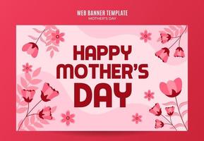 Happy Mother's Day Retro Web Banner for Social Media Poster, banner, space area and background vector