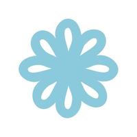 Simple blue flower vector decorative element