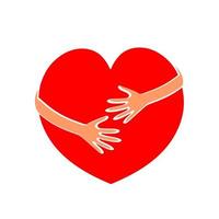 Heart in your hands. Public displays of affection vector