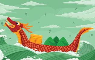 Dragon Boat Festival Background vector