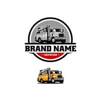 repair and service truck logo vector