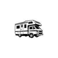 camper van caravan motor home illustration vector