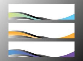 Trendy Wave Banner Set Template vector