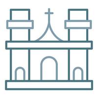 Notre Dame Line Two Color Icon vector