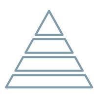 Pyramid Line Two Color Icon vector